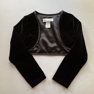 Satin Trimmed Velvet Shrug